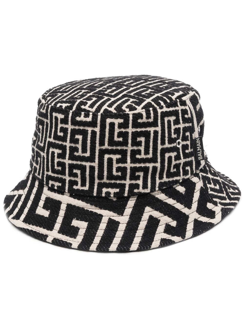 Balmain monogram-jacquard bucket hat - Black von Balmain
