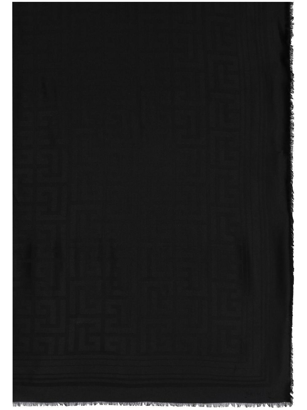 Balmain monogram jacquard foulard - Black von Balmain