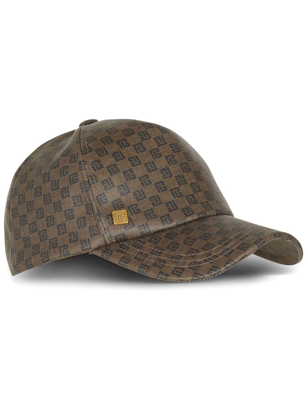 Balmain monogram-print six-panel cap - Brown von Balmain