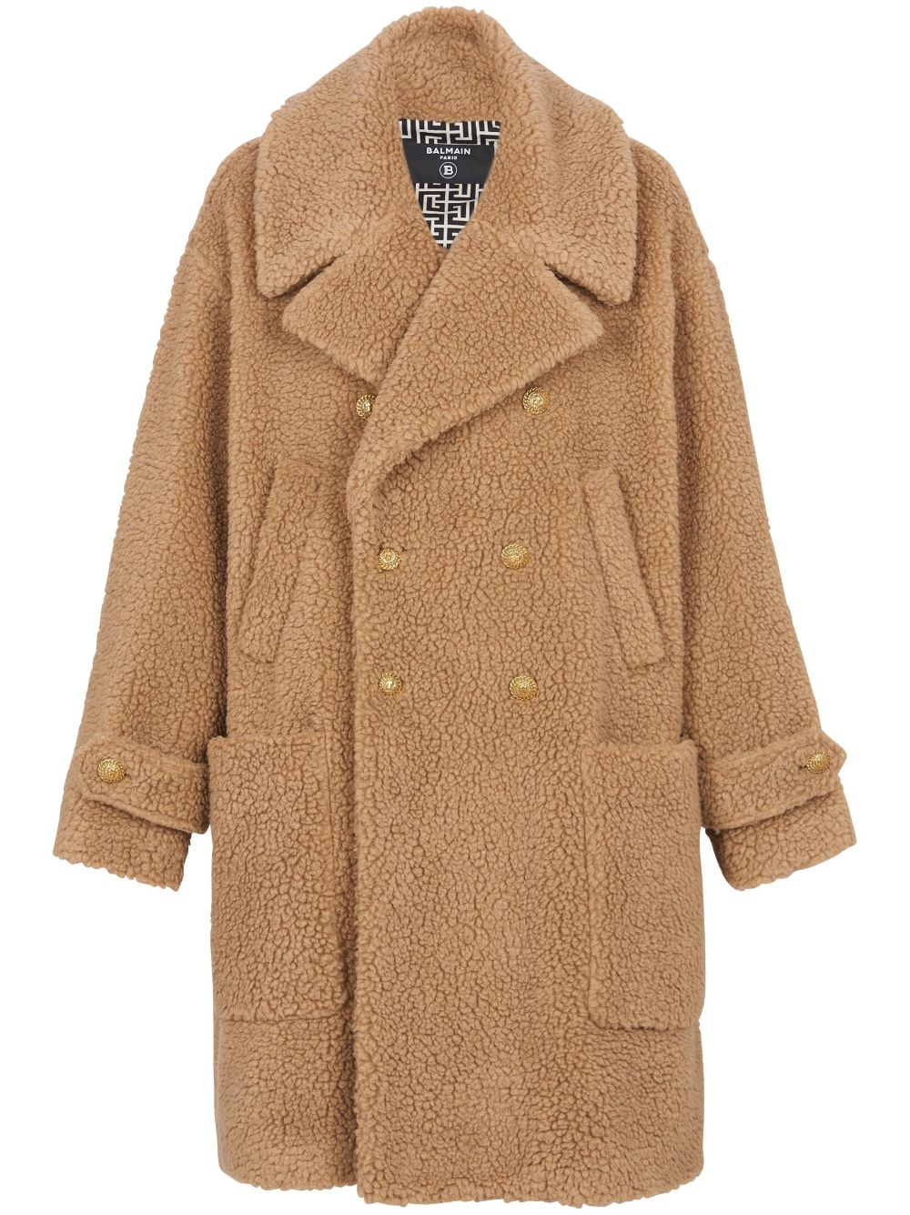 Balmain notched-lapel double-breasted coat - Neutrals von Balmain