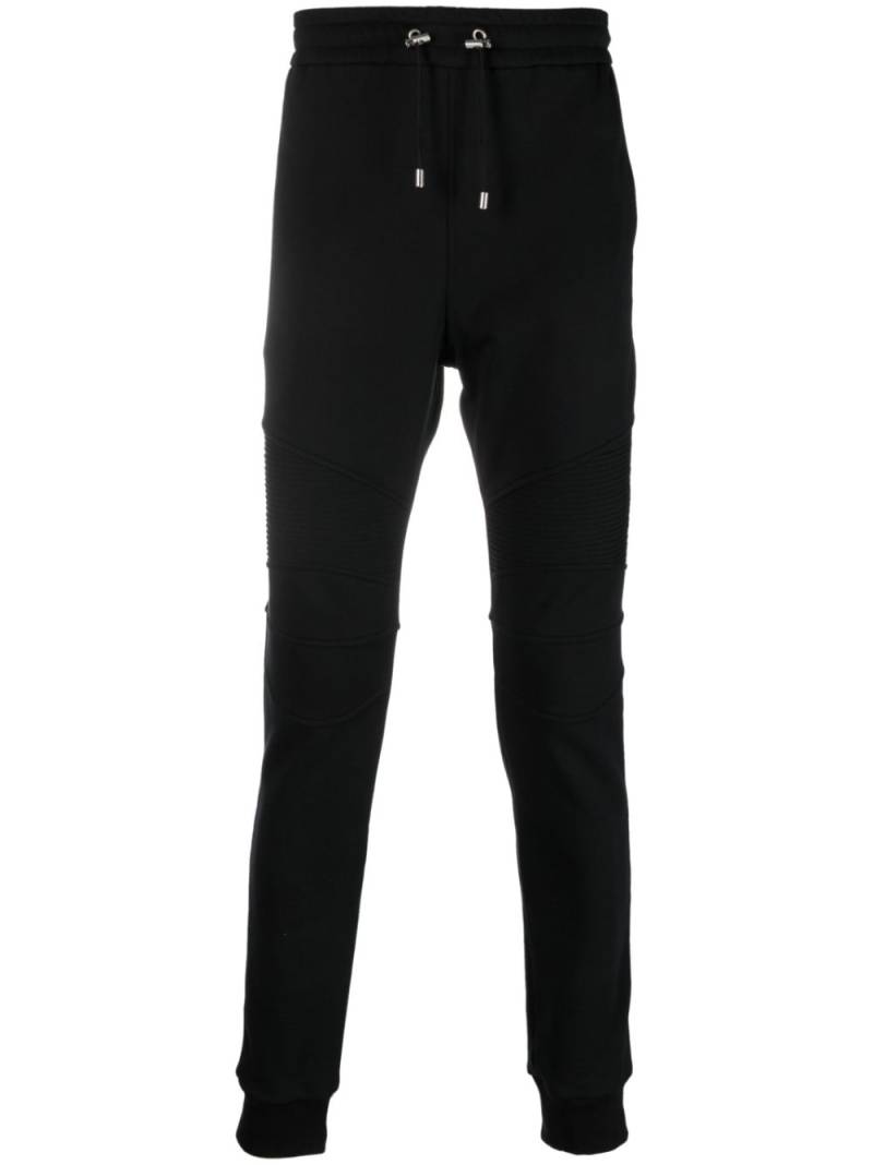 Balmain organic cotton fitted track pants - Black von Balmain