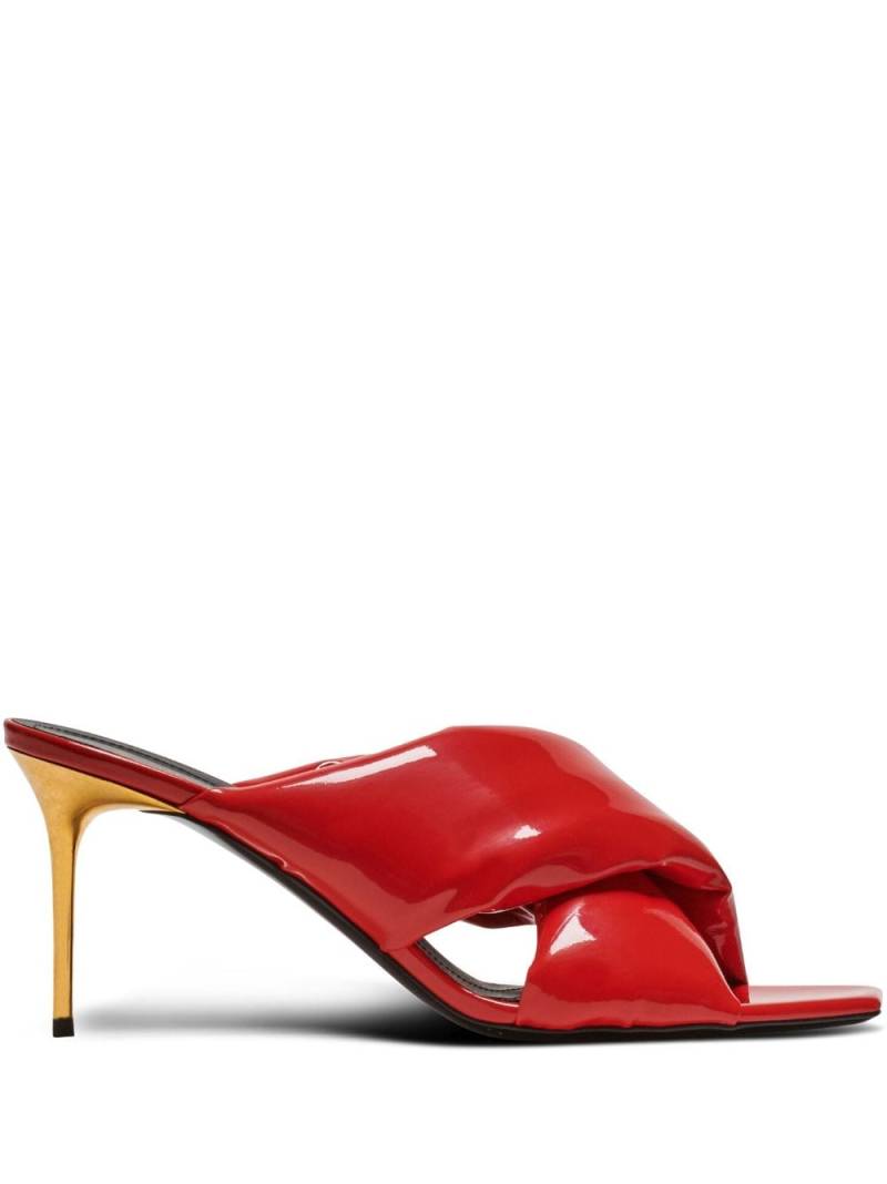 Balmain Uma 75mm patent-leather mules - Red von Balmain