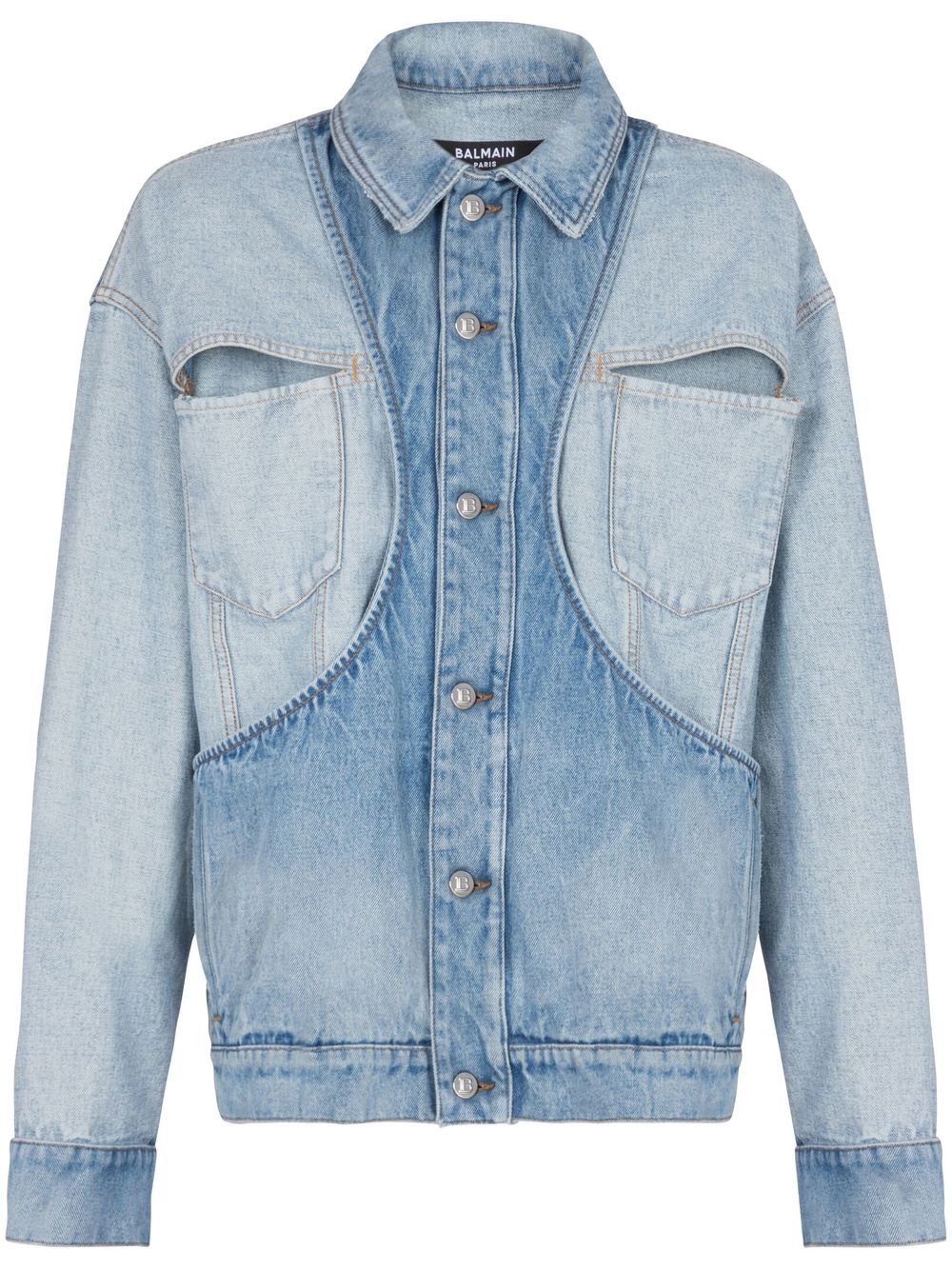 Balmain panelled-design denim jacket - Blue von Balmain