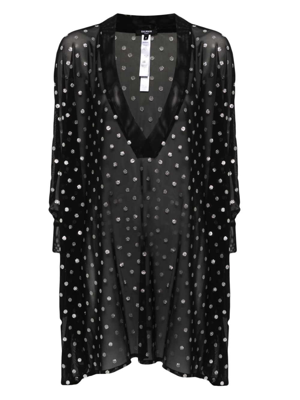 Balmain polka dot mini beach dress - Black von Balmain