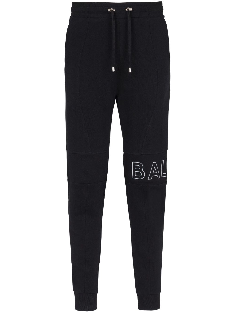 Balmain reflective-detail drawstring track pants - Black von Balmain