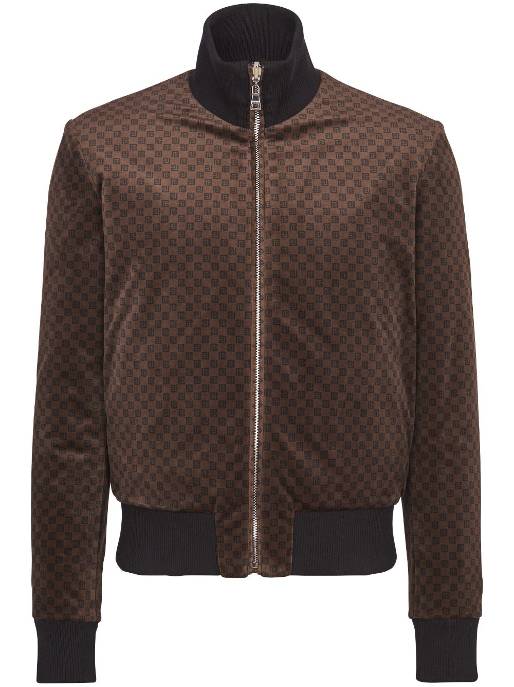 Balmain reversible Mini Monogram bomber jacket - Brown von Balmain