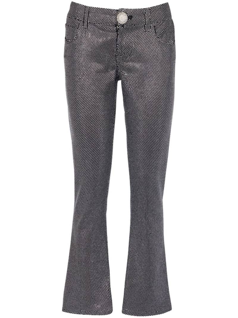 Balmain rhinestone-embellished bootcut jeans - Grey von Balmain