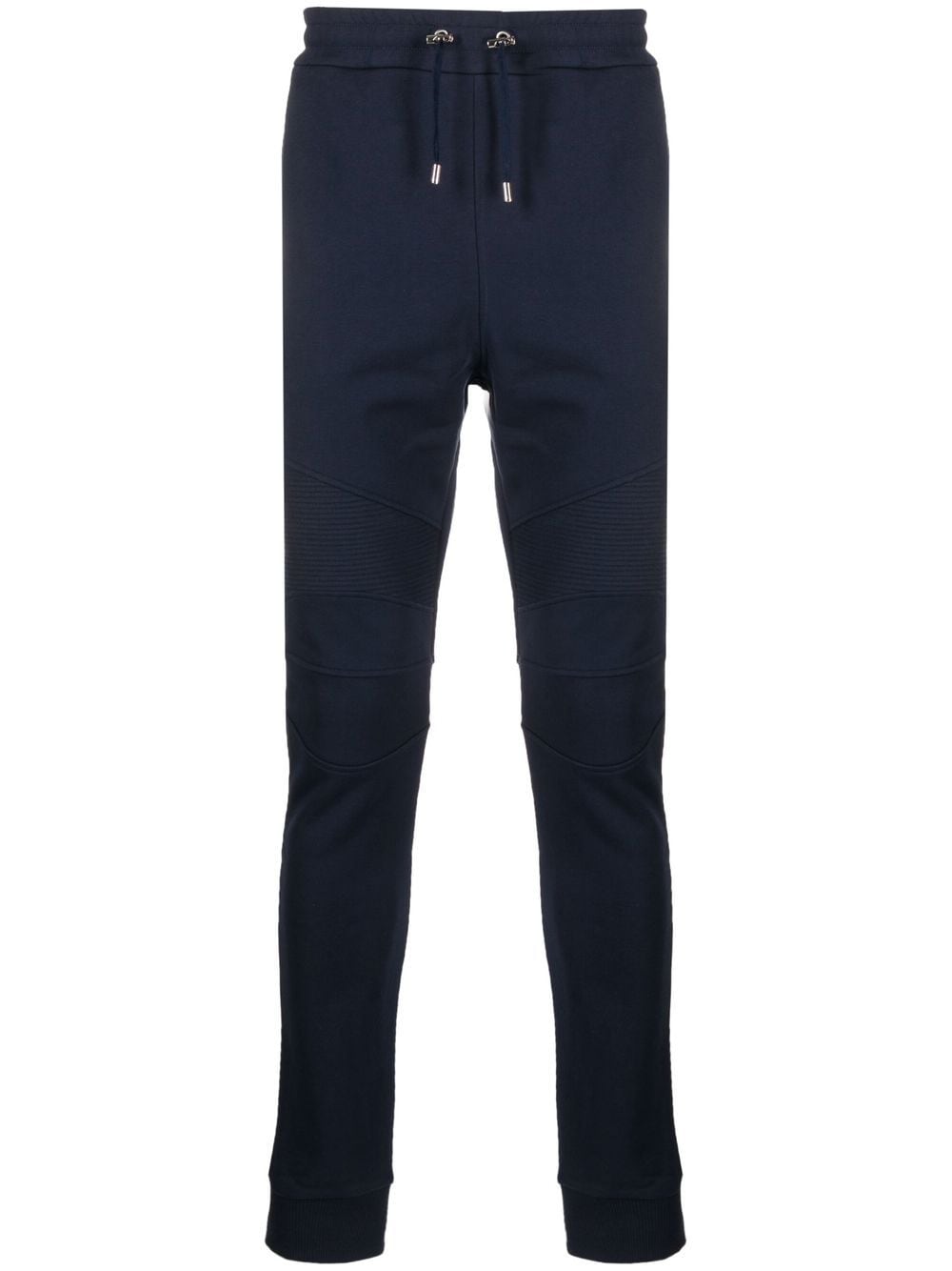 Balmain ribbed drawstring track pants - Blue von Balmain