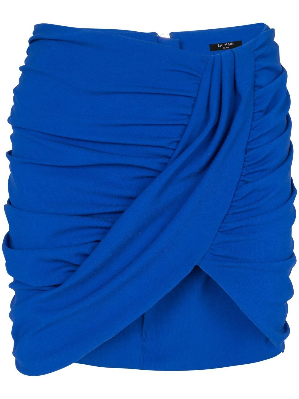 Balmain ruched mini skirt - Blue von Balmain