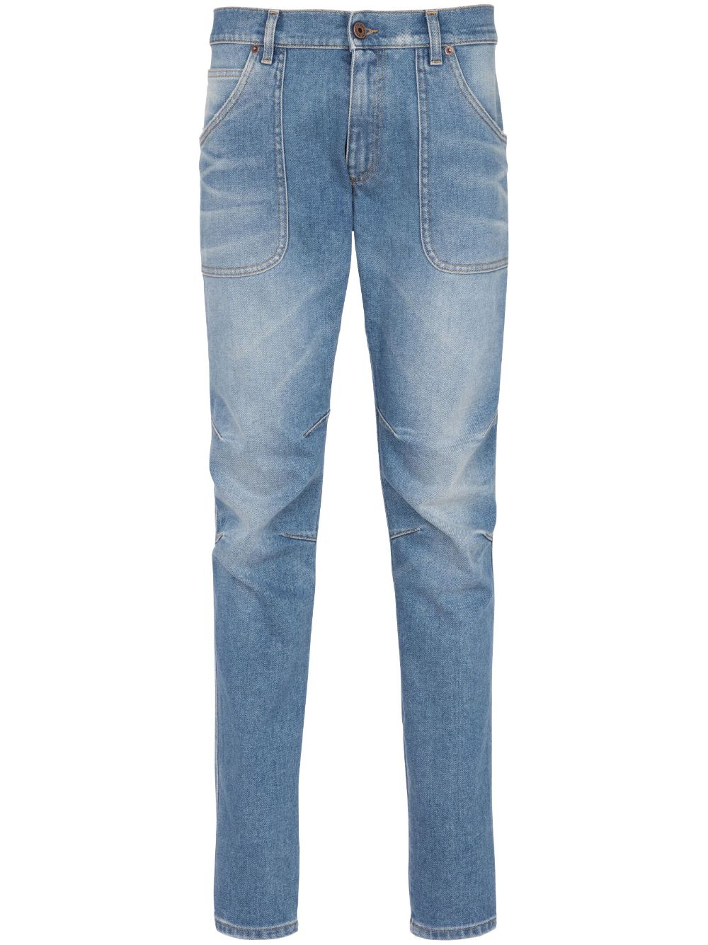 Balmain seam-detail slim-fit jeans - Blue von Balmain