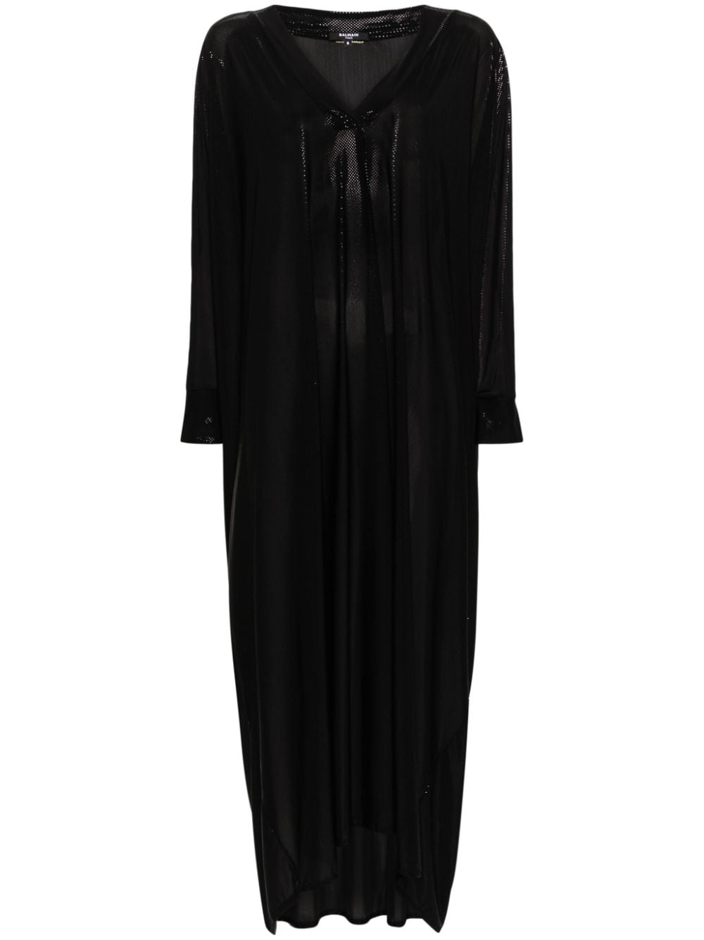 Balmain semi-sheer kaftan maxi dress - Black von Balmain