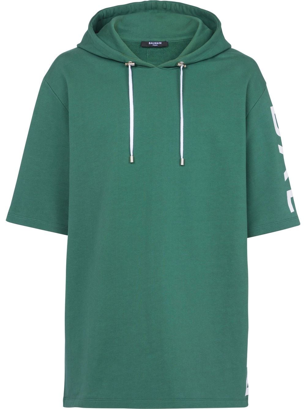 Balmain short-sleeved cotton hoodie - Green von Balmain
