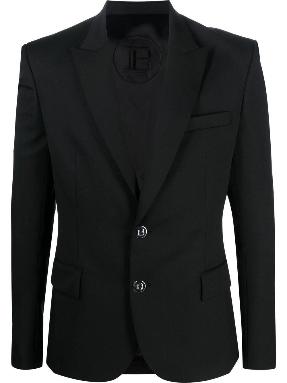 Balmain single-breasted notched-lapels blazer - Black von Balmain