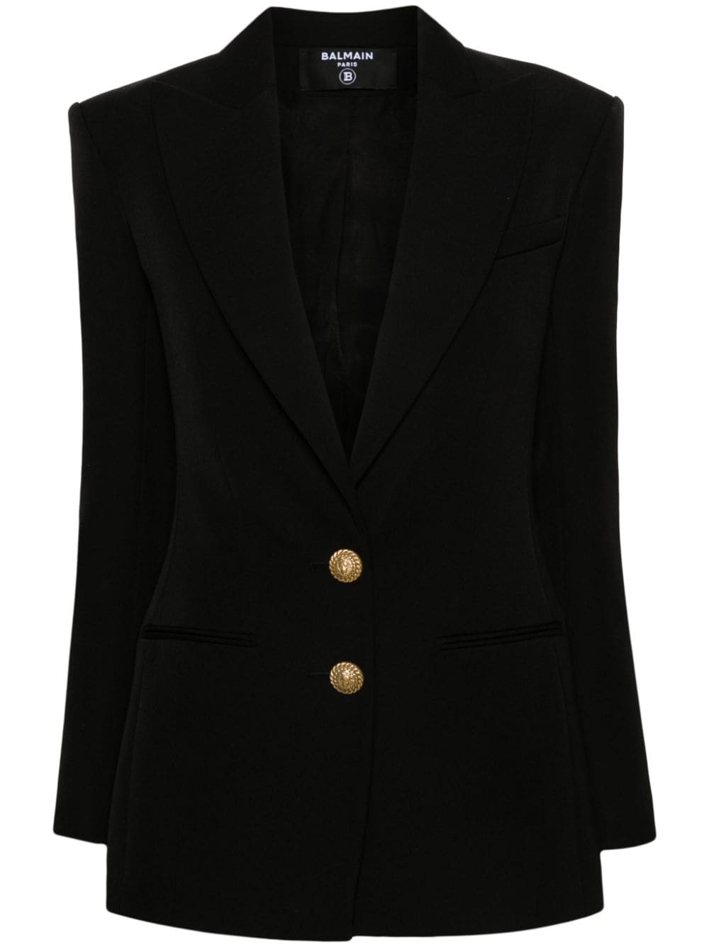 Balmain single-breasted virgin wool blazer - Black von Balmain