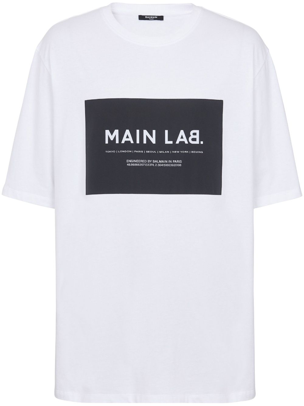 Balmain slogan-print cotton T-shirt - White von Balmain