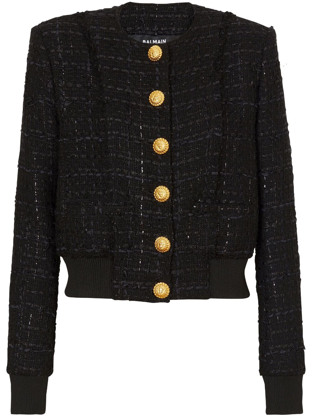 Balmain tweed single-breasted jacket - Black von Balmain