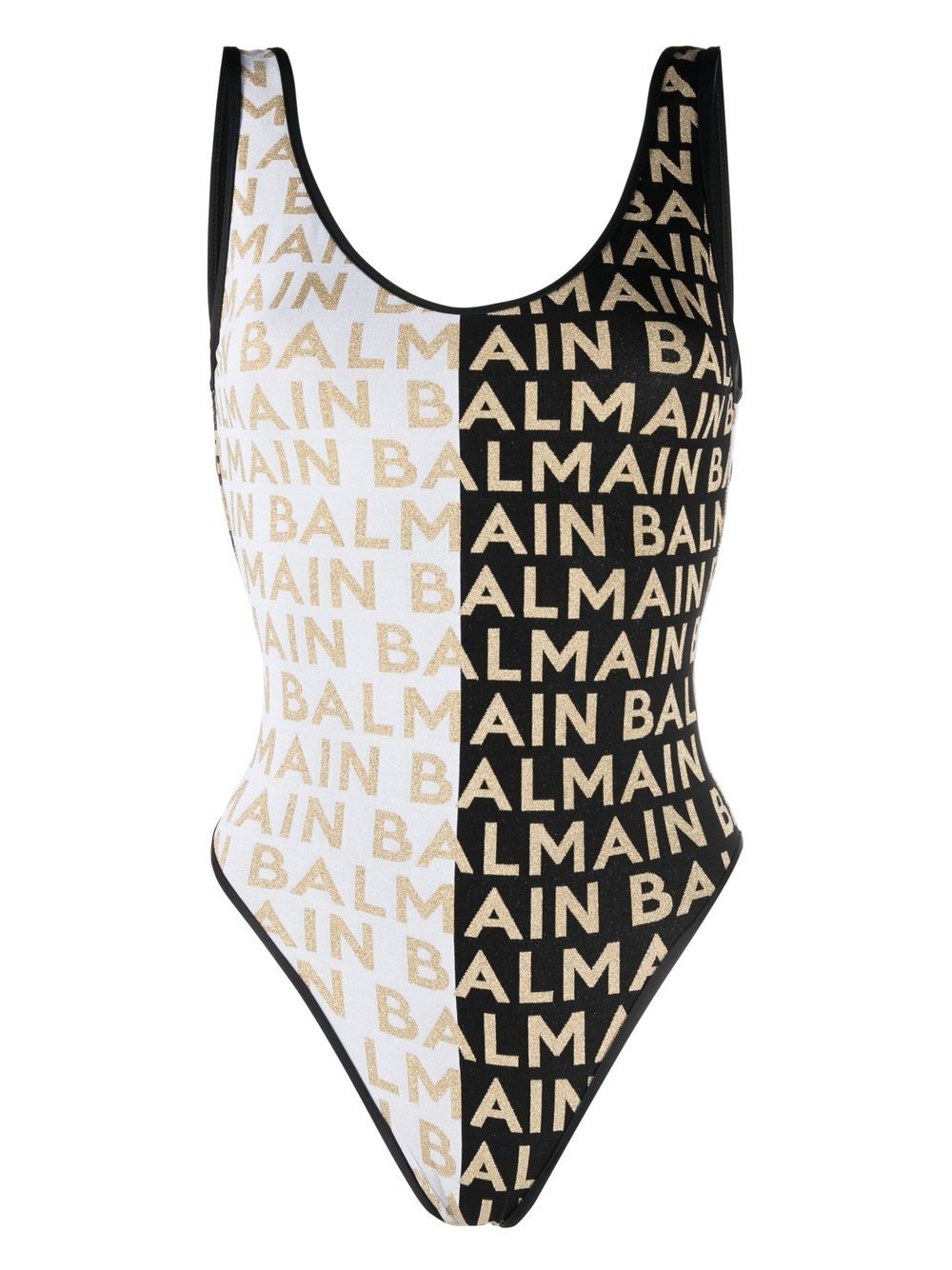 Balmain two-tone logo one-piece - Black von Balmain