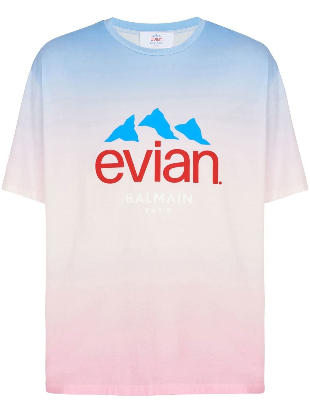 Balmain x Evian gradient-effect T-shirt - Pink von Balmain