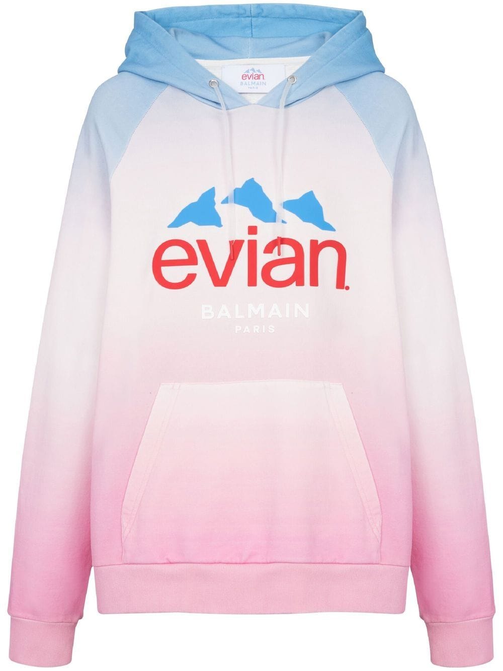 Balmain x Evian gradient-effect oversized hoodie - Pink von Balmain