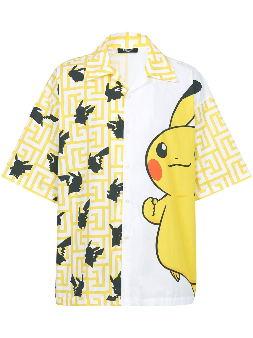 Balmain x Pokemon Pikachu-print short-sleeve shirt - Yellow von Balmain
