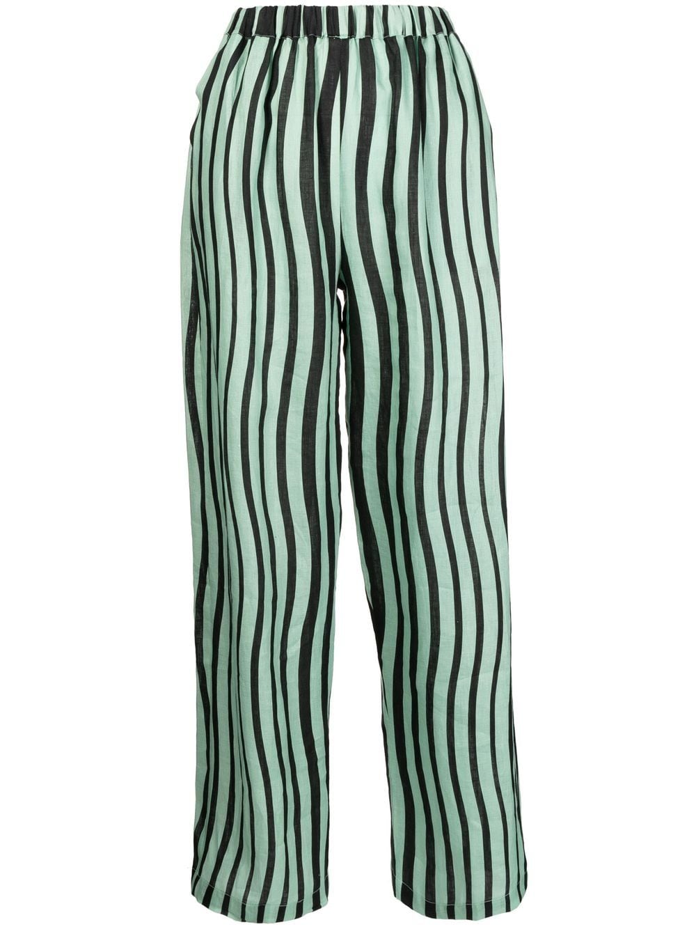 Bambah Alya striped straight-leg trousers - Green von Bambah