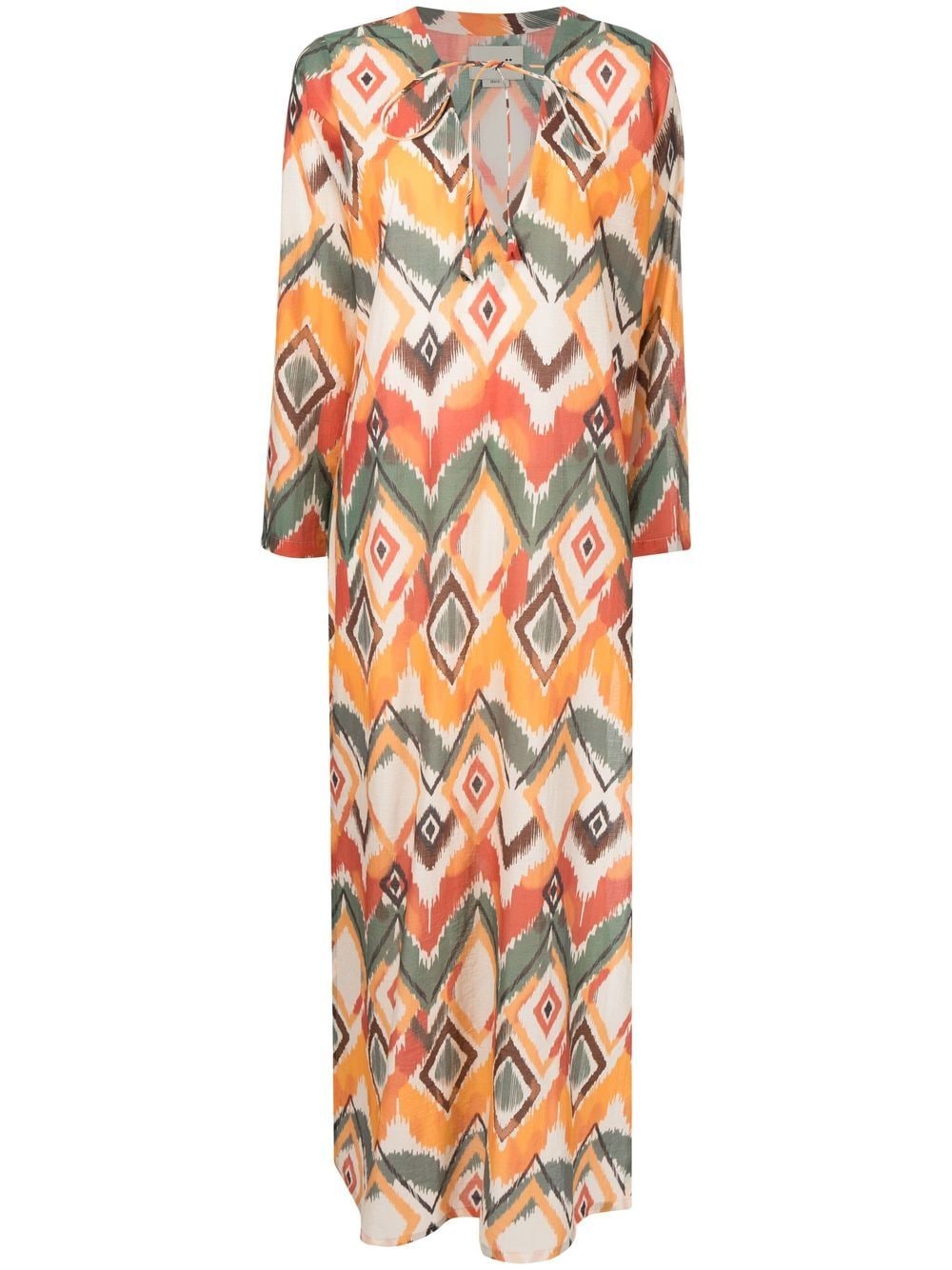 Bambah Argentina geometric-print maxi dress - Orange von Bambah
