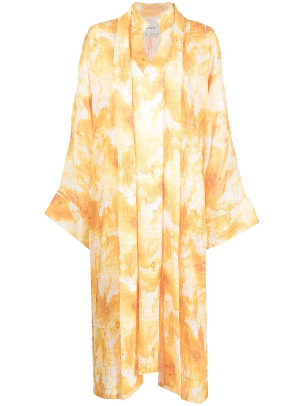 Bambah Gardenia tie-dye print dress set - Yellow von Bambah