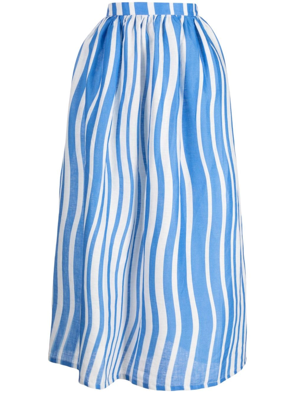 Bambah Sicily striped linen midi skirt - Blue von Bambah