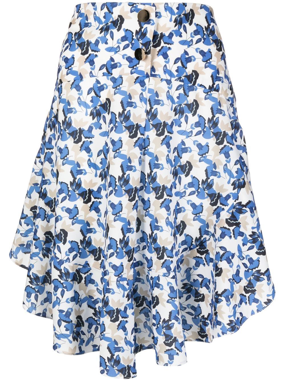 Bambah asymmetric floral-print skirt - Blue von Bambah