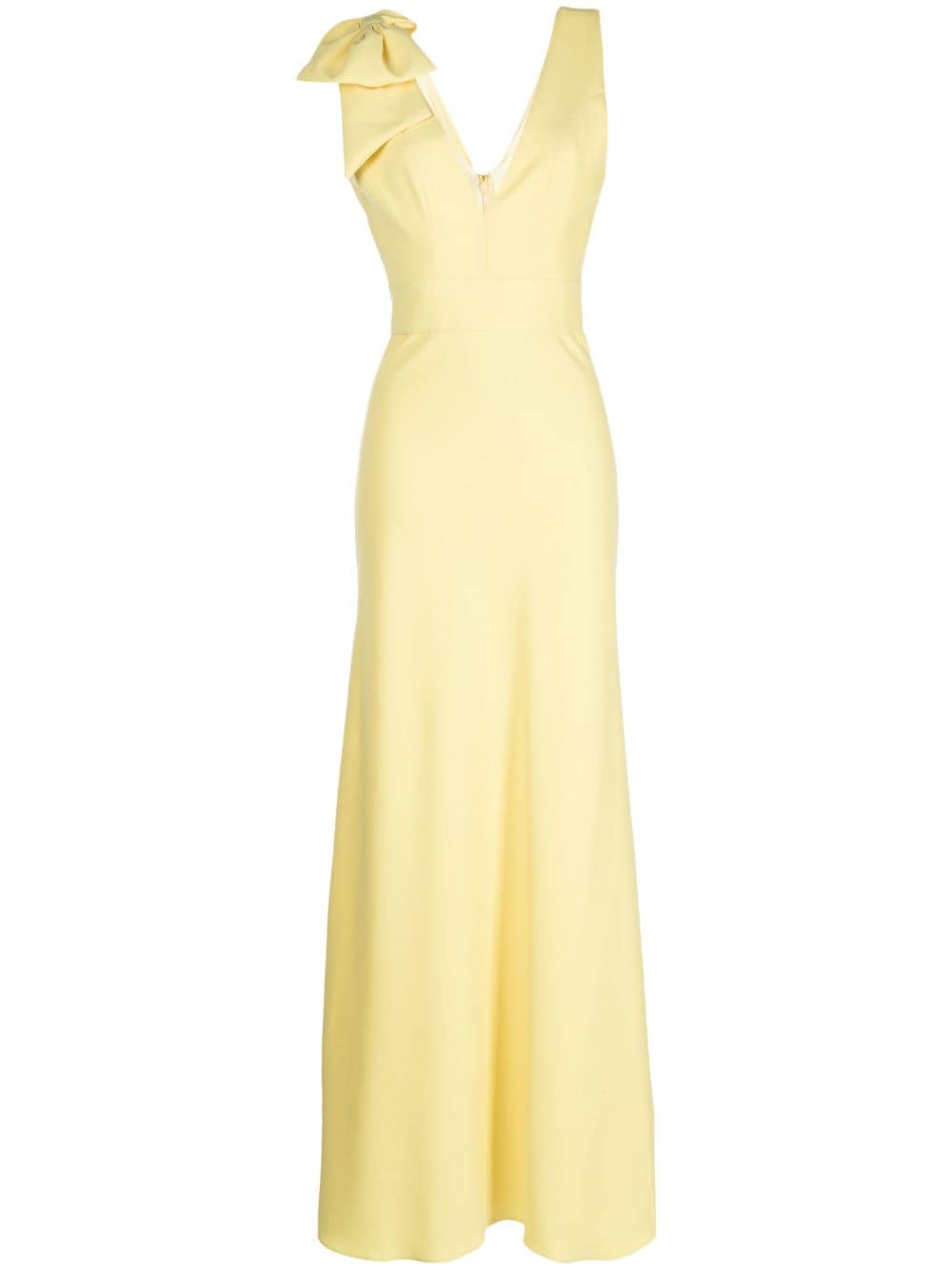 Bambah bow-detail maxi dress - Yellow von Bambah