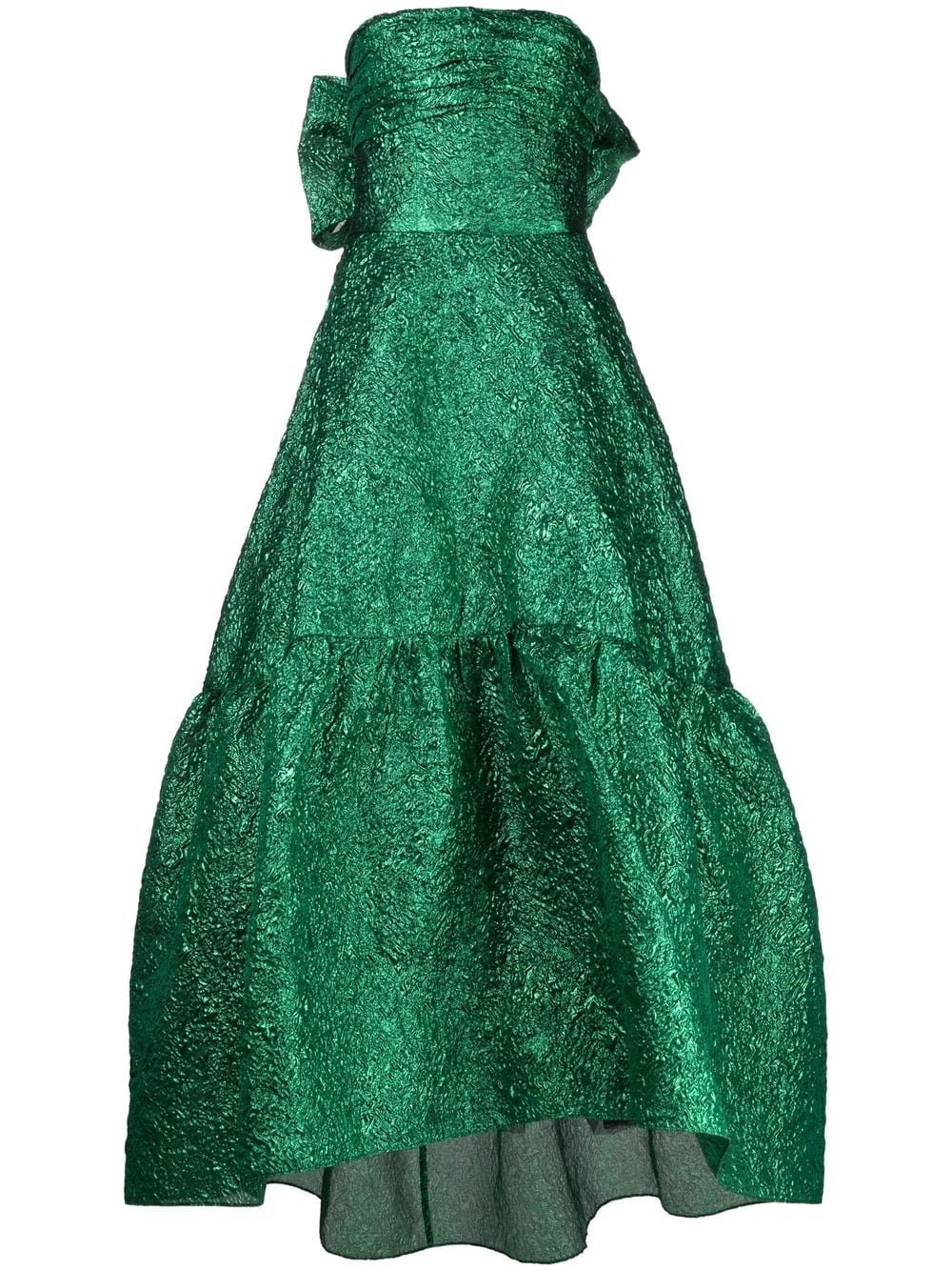Bambah bow-detail tiered maxi dress - Green von Bambah