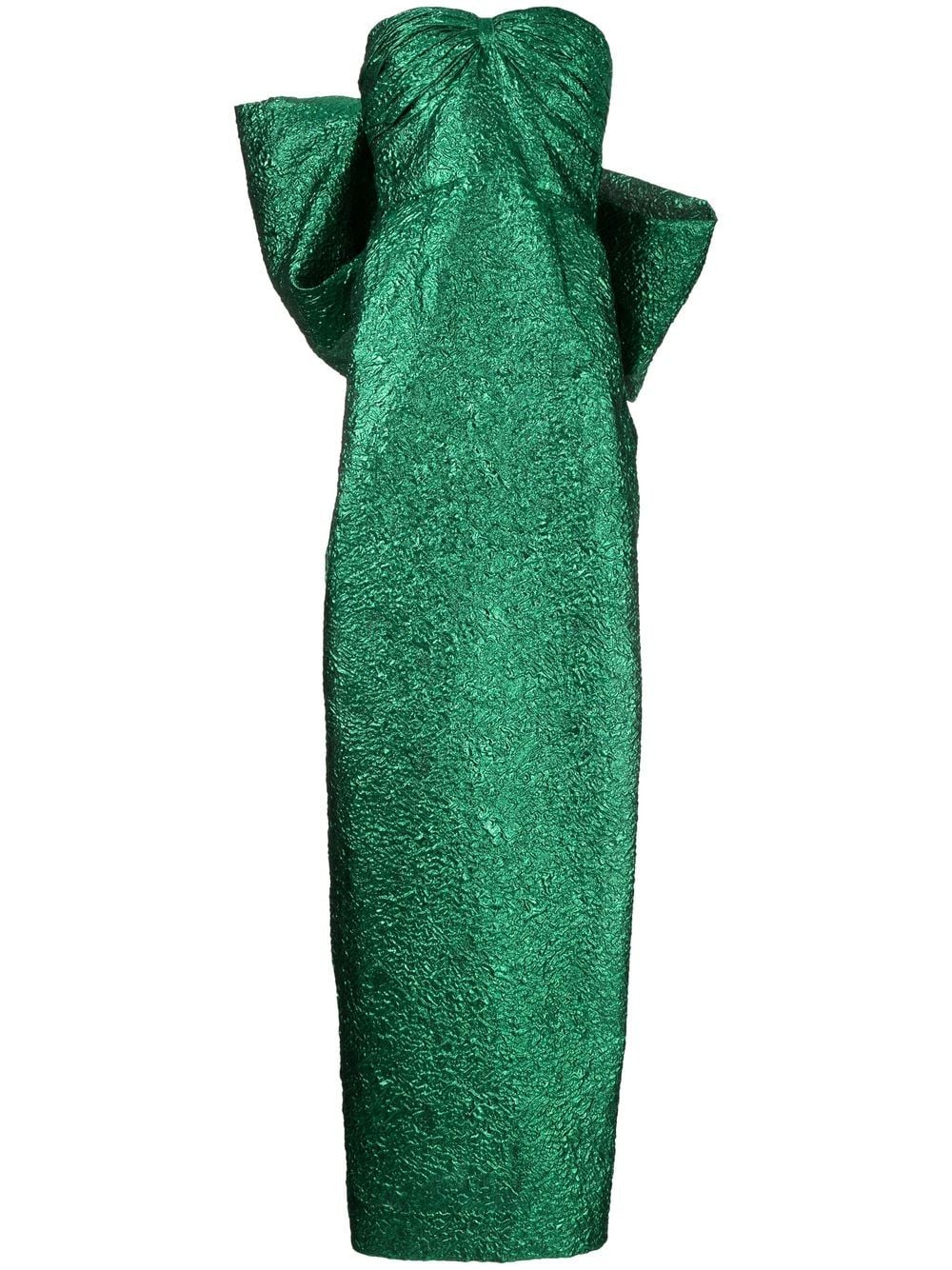 Bambah bow-real pencil maxi dress - Green von Bambah