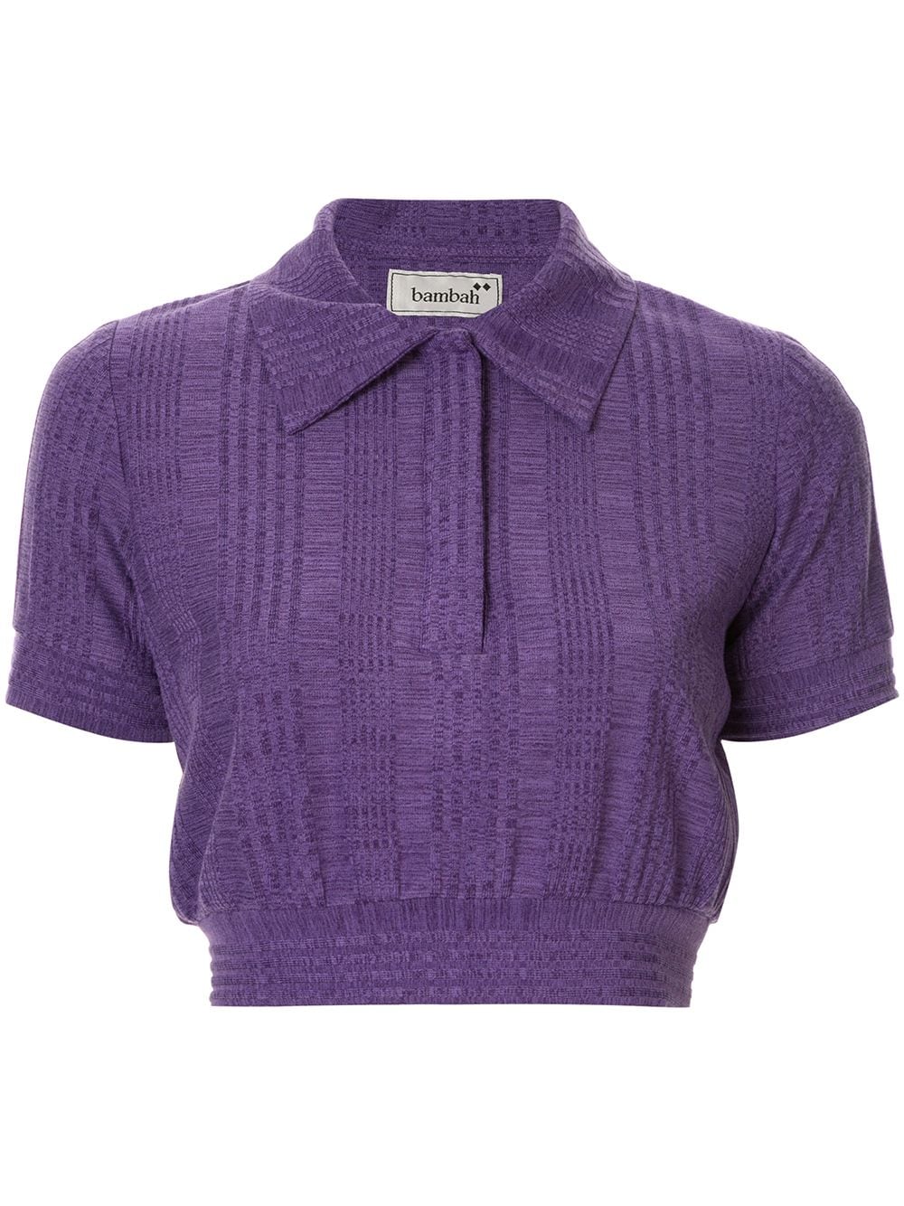 Bambah cropped knit polo shirt - Purple von Bambah