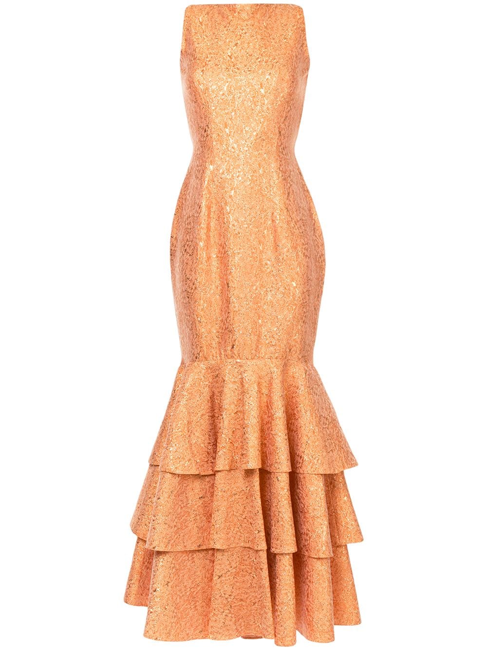 Bambah double ruffle gown - Yellow von Bambah