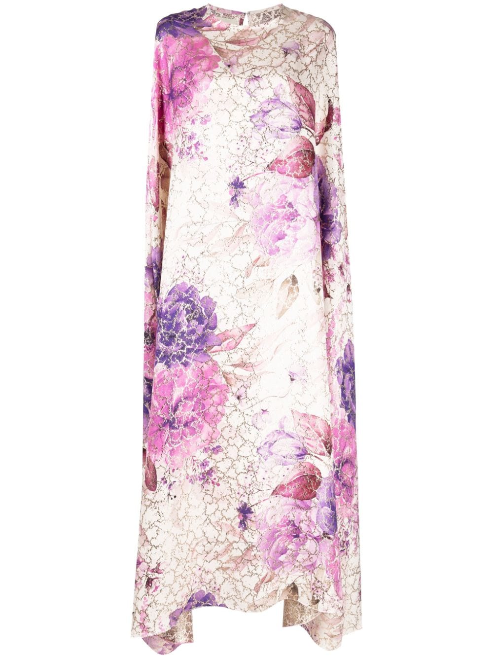 Bambah floral-print draped kaftan dress - Purple von Bambah