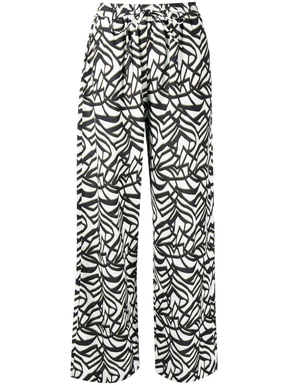 Bambah geometric-print wide-leg trousers - Black von Bambah