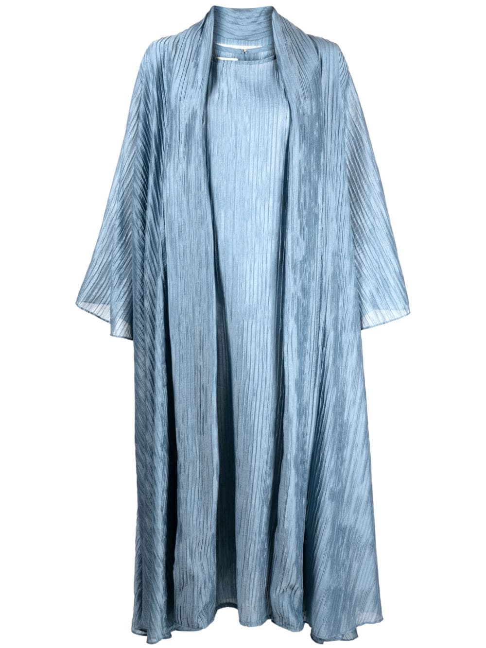 Bambah plissé two-piece kaftan dress - Blue von Bambah