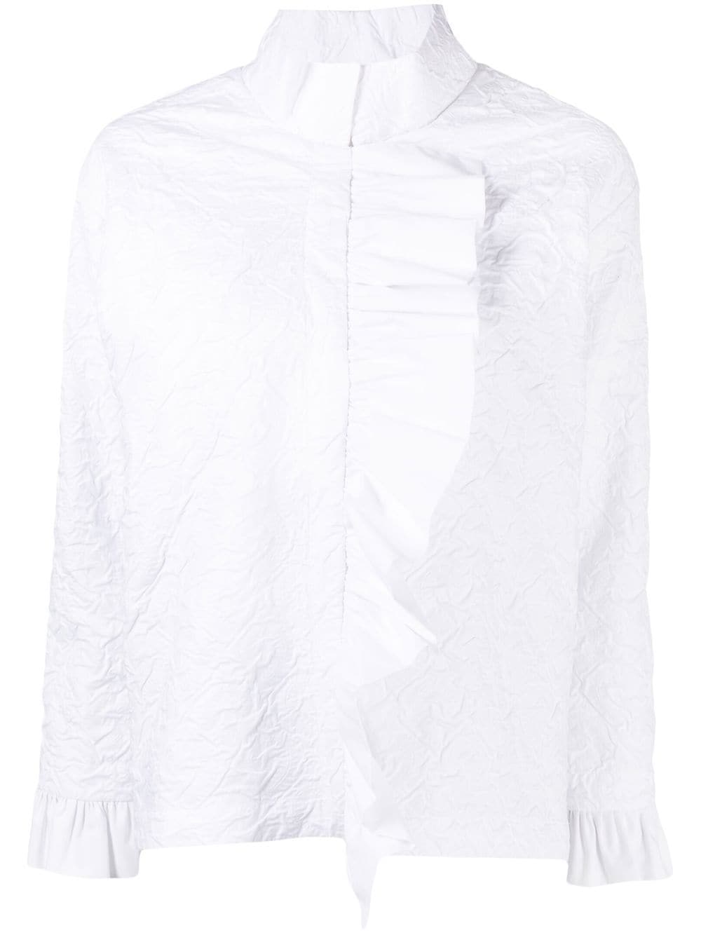 Bambah ruffle-detail long-sleeve shirt - White von Bambah