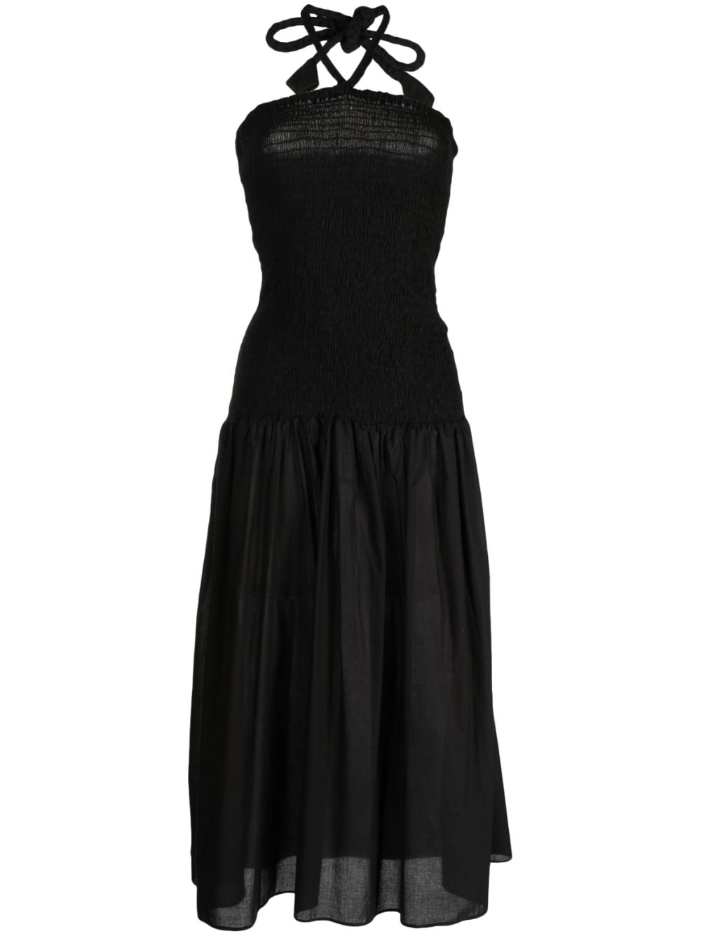 Bambah shirred-panel dress - Black