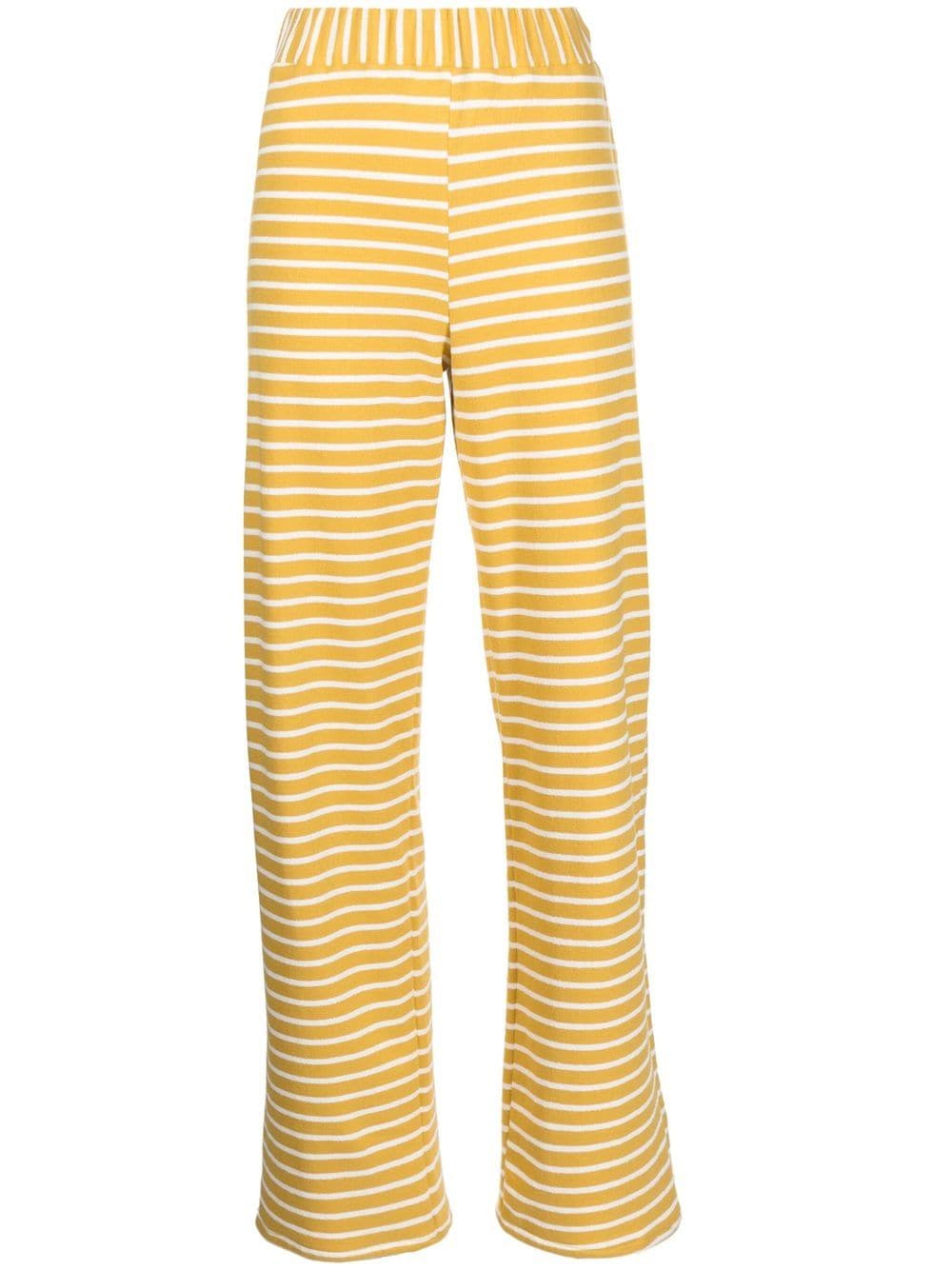 Bambah striped straight-leg trousers - Yellow von Bambah