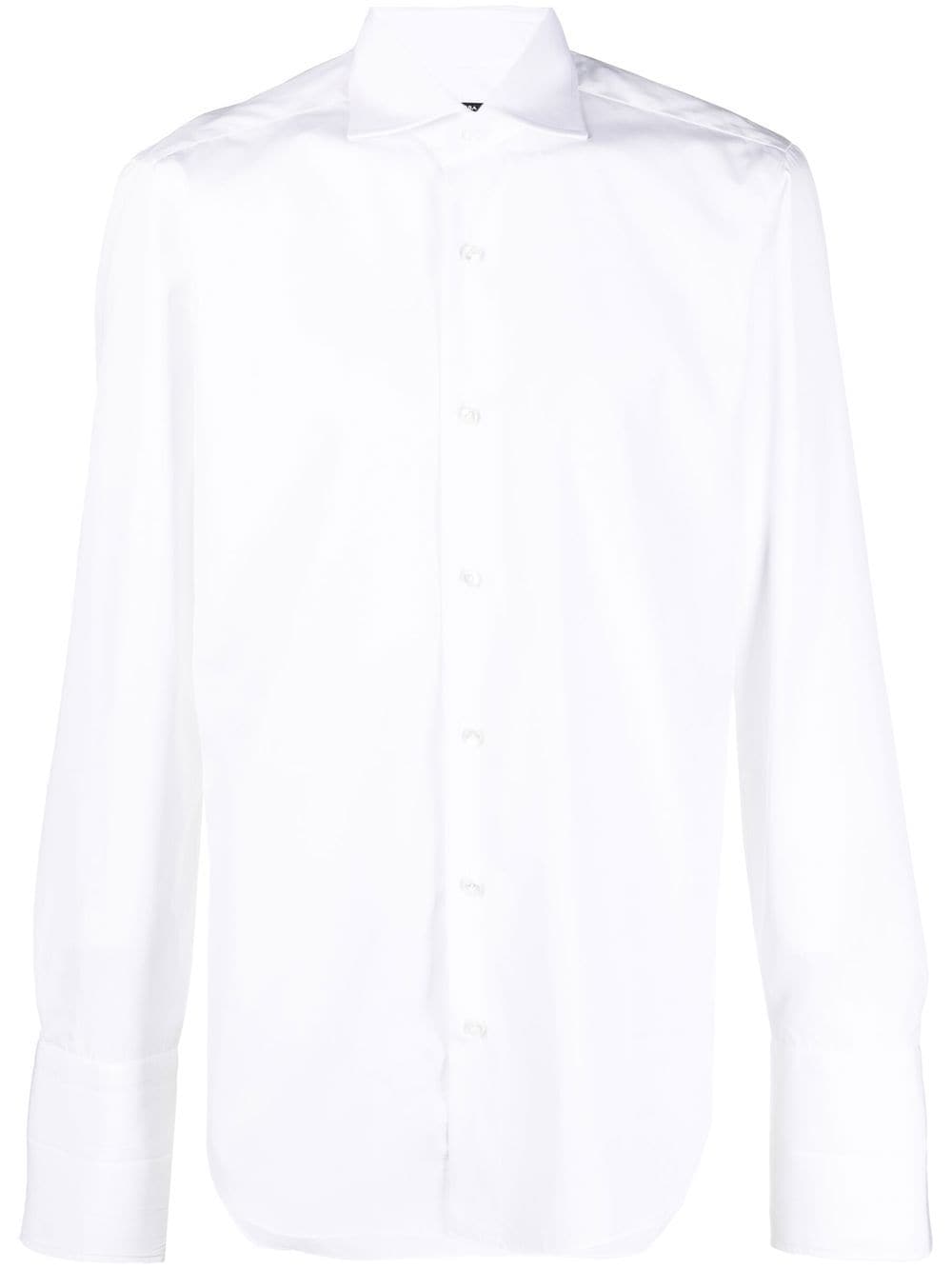 Barba cotton long-sleeved shirt - White