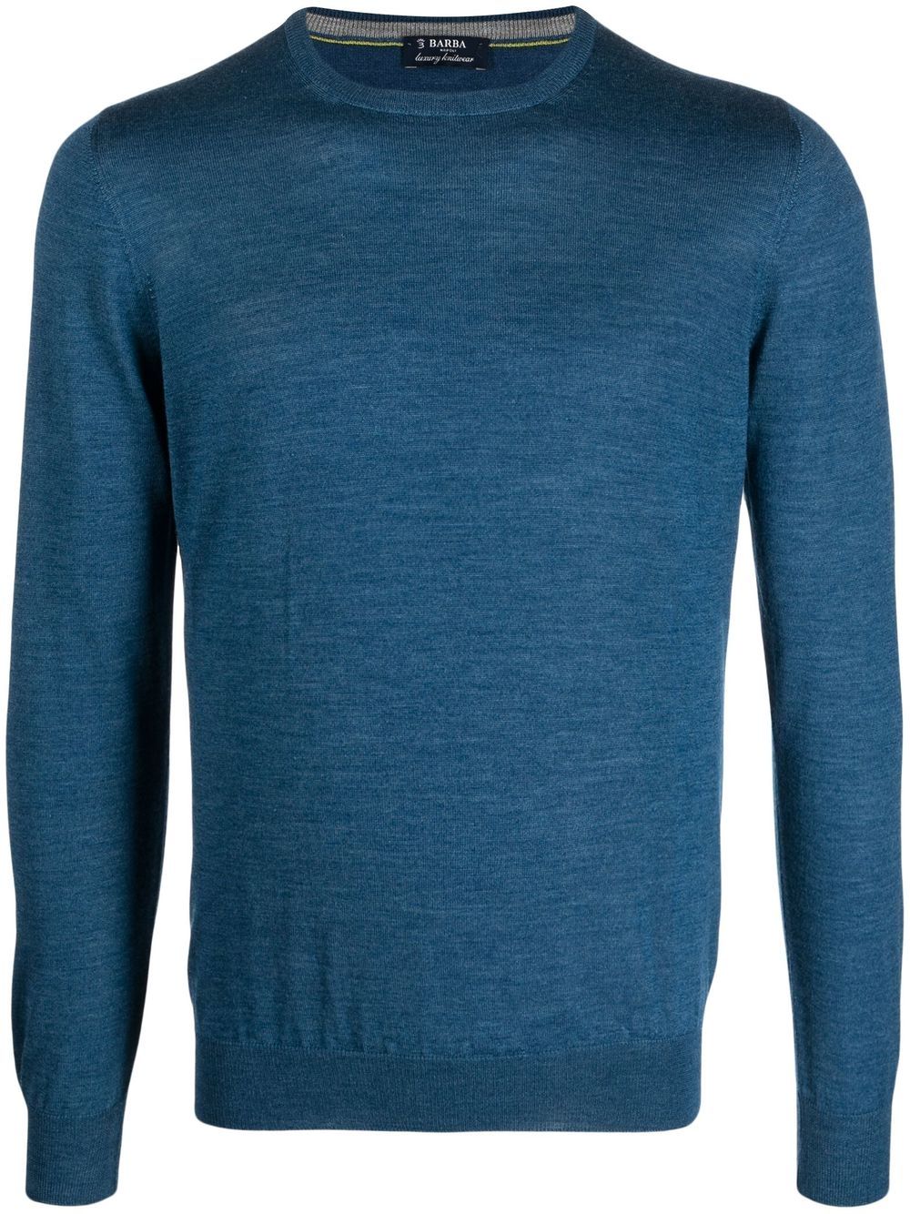 Barba crew neck knit jumper - Blue von Barba