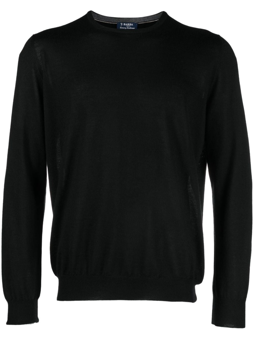 Barba fine-knit ribbed-trim jumper - Black von Barba