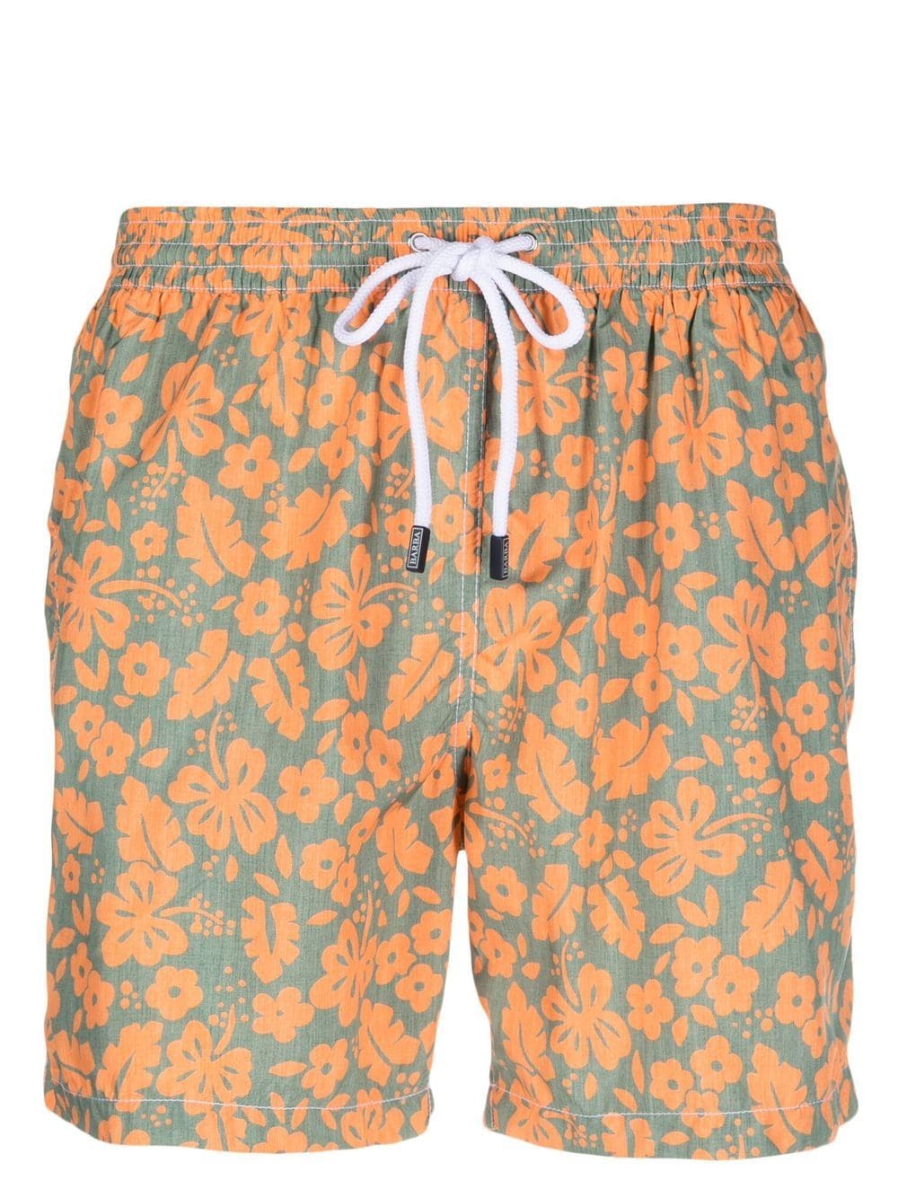 Barba floral-print drawstring swim shorts - Green von Barba