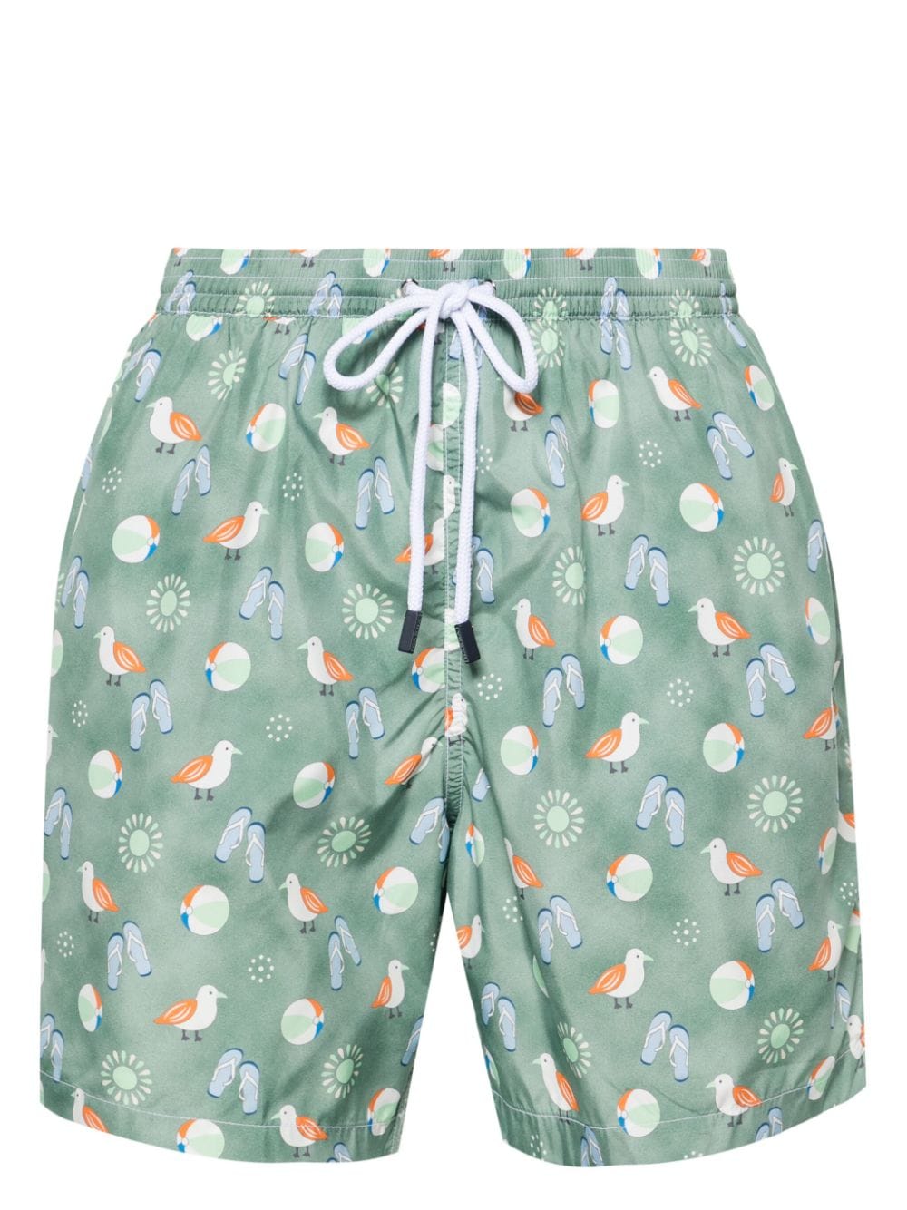 Barba graphic-print swim shorts - Green von Barba