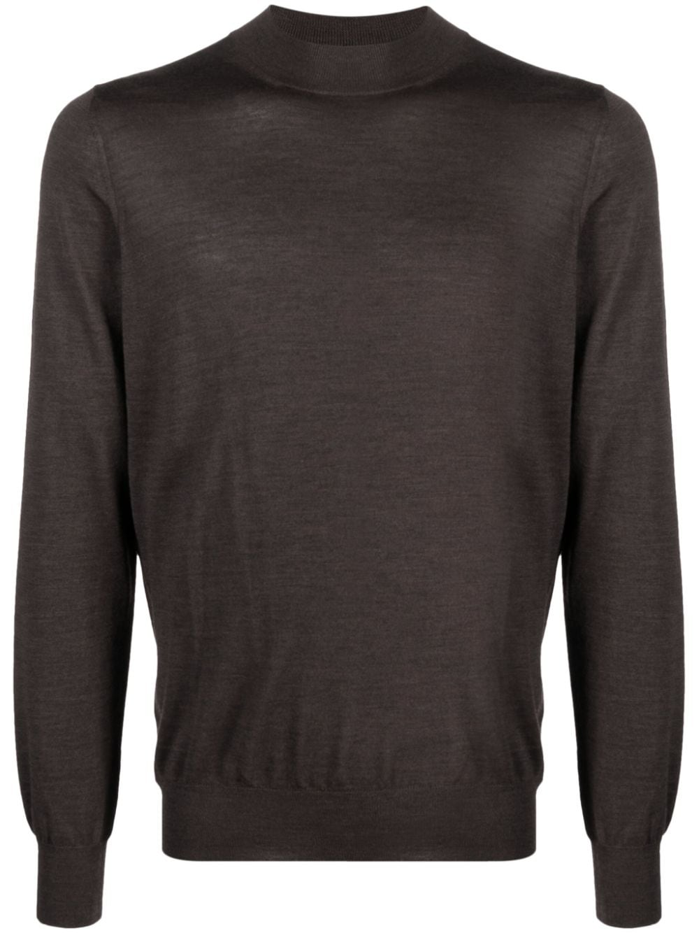 Barba high-neck virgin-wool jumper - Brown von Barba