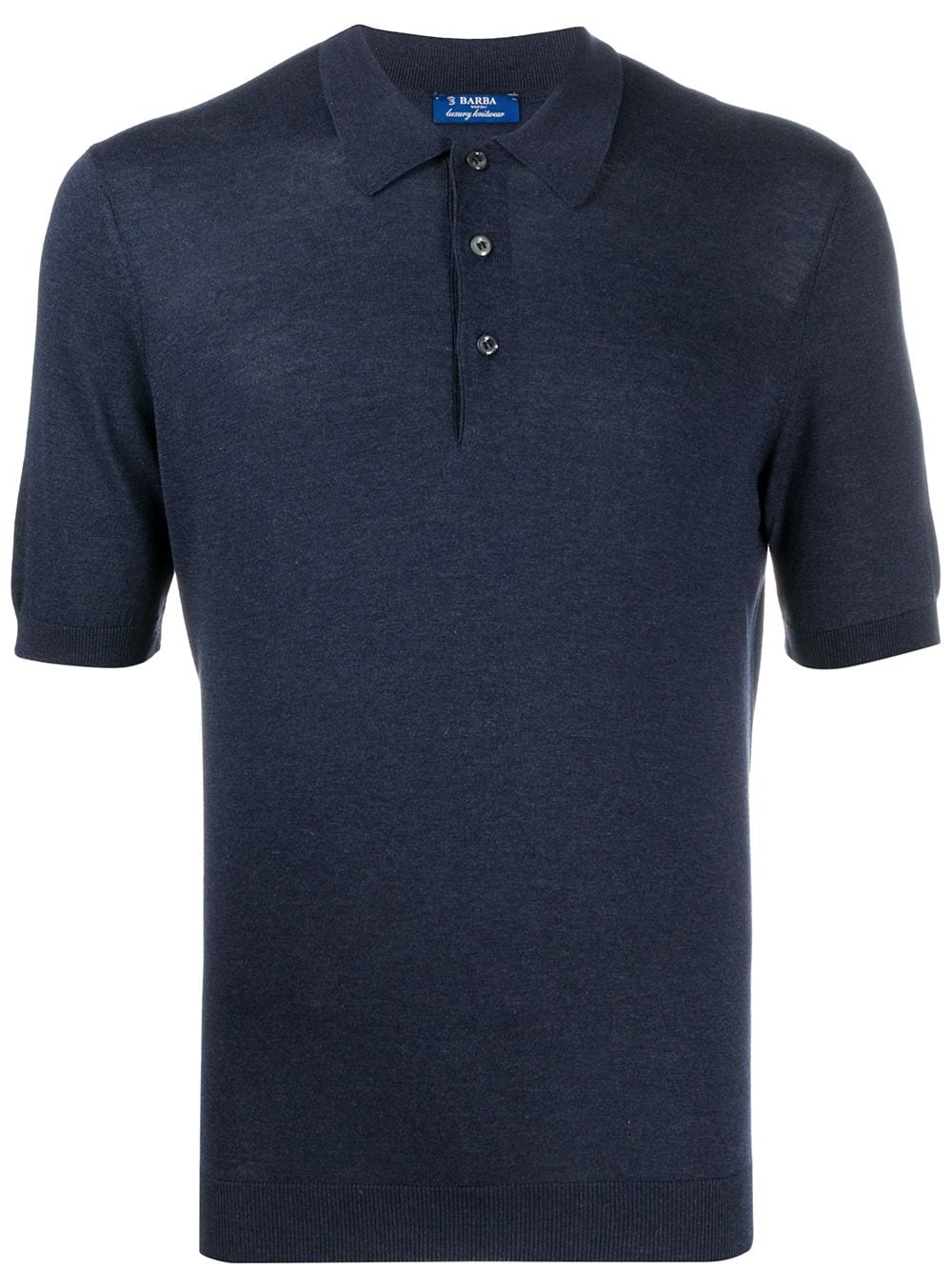 Barba knitted polo shirt - Blue von Barba