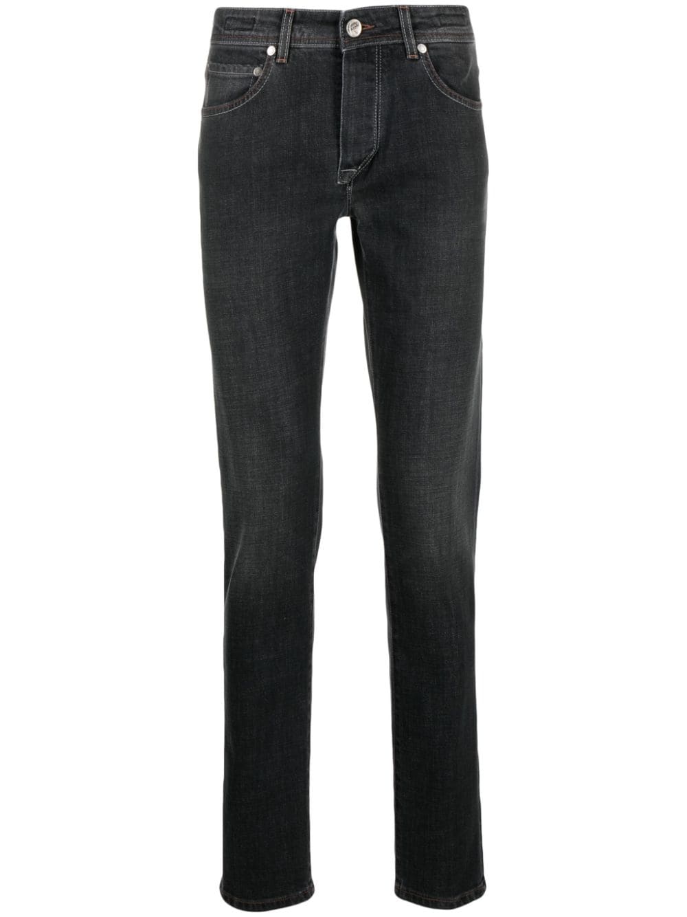 Barba logo-patch stretch skinny jeans - Black von Barba