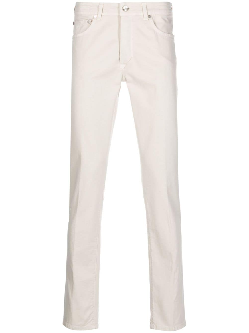 Barba mid-rise slim-cut jeans - Neutrals von Barba