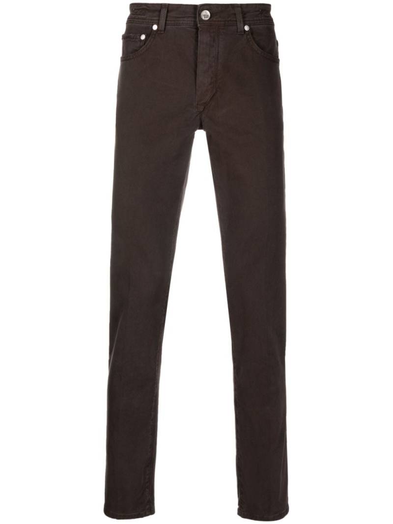 Barba mid-rise tapered-leg jeans - Brown von Barba